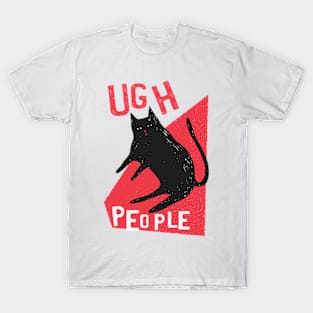 Black Cat Hates People T-Shirt